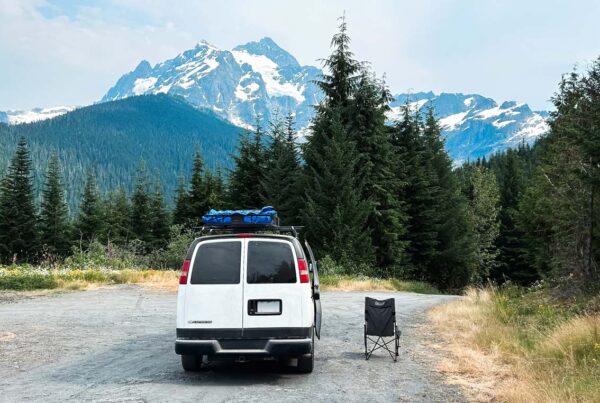Vanlife parked at Mt Baker